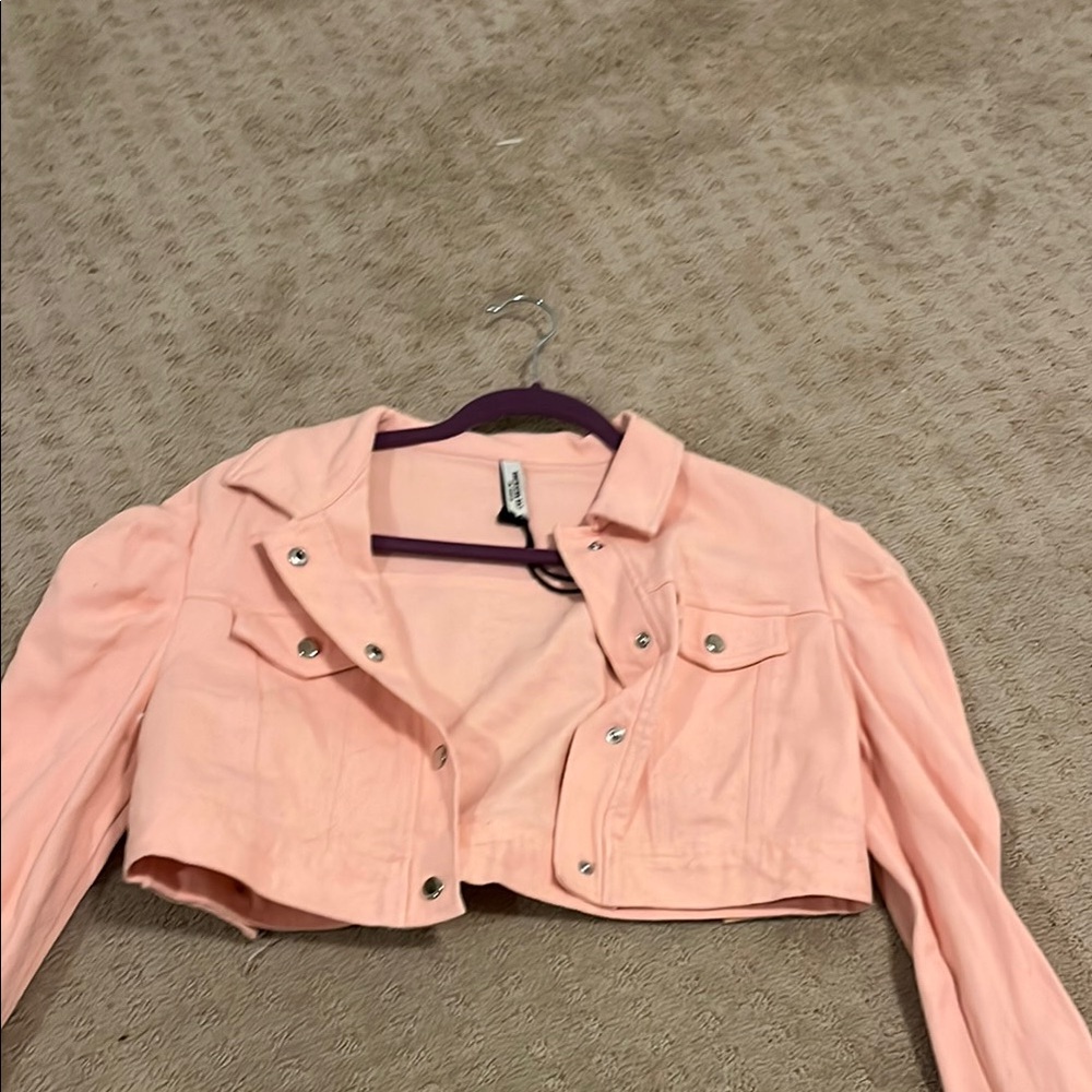 Pink Cropped Jacket